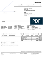 Tax Invoice: Invoice No. Invoice Date 1/1 Customer No. Purchase Order No