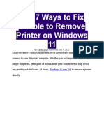 Top 7 Ways To Fix Unable To Remove Printer On Windows 11