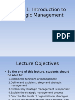 Lecture 1: Introduction To Strategic Management