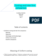 Uniform Costing and Inter Firm Comparison