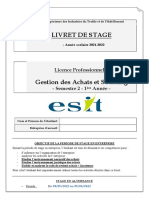 Livret de Stage LP Gas1 S2 - 2022 PDF