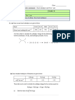 Formative - Bond Enthalpies and Hess' Law