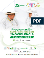 Programación Cumbre Internacional de La Noviolencia