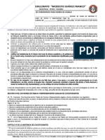 Acta de Compromiso para Padres de Familia