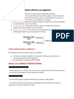 Presión Arterial y Su Regulación