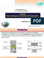 Module Physicochimique Des Interfaces