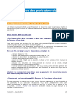 Procedure en Ligne Professionnels PDF