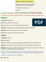 DOMÍNIOS MORFOCLIMÁTICOS - Resumo