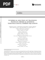 Numerical Solution of Traveling Waves in Chemical Kinetics: Time-Fractional Fishers Equations