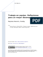 Reynosa Navarro, Enaidy (2016) - Trabajo en Equipo. Reflexiones para Un Mejor Desempeño