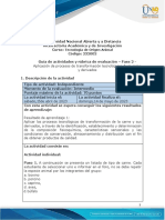 Guía de Actividades y Rúbrica de Evaluación - Unidad 1 - Fase 2 - Aplicación de Procesos de Transformación Tecnológicos de La Carne y Derivados PDF