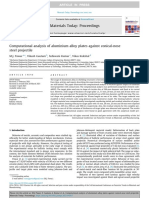 Computational Analysis of Aluminium Alloy Plates Against Conical-Nose