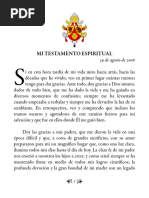 Testamento Espiritual Benedicto XVI PDF