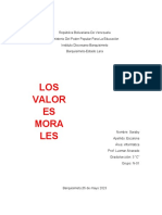 Los Valores Morales Saraby Escalona 3ero C