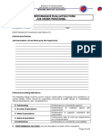 07 Job Performance Evaluation Form Job Order Personnel