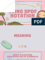 Electron Configuration of Elements Using SPDF Notation