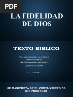 La Fidelidad de Dios