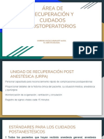 Área de Recuperación y Cuidados Postoperatorios PDF