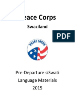 Peace Corps Swaziland Pre-Departure SiSwati Language Materials