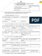 5° Evaluación Plan Lector