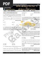 JEE Main DPYQ Full Syllabus PAPER-10 PDF