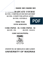 SUCM301 Cost Accounting