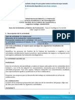 Activities Guide and Evaluation Rubric - Unit 1 - Phase 2 - Configure The Value Network According To The GSCF Es - ESPAÑOL