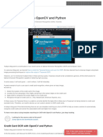 Credit Card Ocr With Opencv and Python PDF