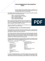 Mechanism For Determination of Prolongation Costs