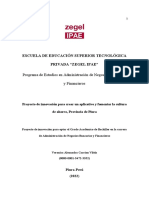 Proyecto de Innovación para Crear Un Aplicativo y Fomentar La Cultura de Ahorro, Provincia de Piura