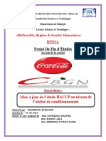 Mise À Jour de L'étude HACCP Au Niveau de L'atelier de Conditionnement - Btissame BOUKROUCH PDF