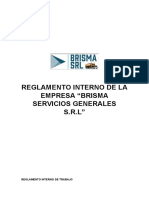 Reglamento Interno de La Empresa