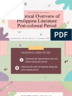 Lesson 5 - Post Colonial Period