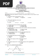 Math 7 3rd Quarter Exam and Answer Key and TOS