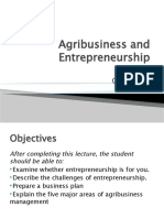 WEEK 1 Agribusiness and Entrepreneurship