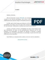 91 Lettre de Motivation Psychologie Parcoursup