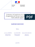 Evaluation de L Application Du Referentiel D Organisation Du Secours A Personne Et de L Aide Medicale Urgente-Rapport Definitif Juin 2014 PDF