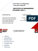 Research Paper On Plagiarism Detection Methods: Submitted By: Supervised by