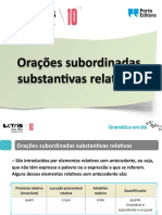 Orações Subordinadas Substantivas Relativas