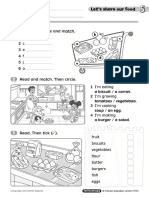 Look. Then Write and Match. Look. Then Write and Match.: Let's Share Our Food