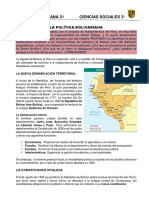 Semana 21 Ciencias Sociales 3°: La Política Bolivariana