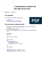 Backup e Restaure Um Banco de Dados SQL Server Local - PT