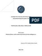 Behavioral Finance and Its Analysis in Investment Decision-Making Process