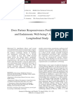 Does Partner Responsiveness Predict Hedonic and Eudaimonic Well-Being? A 10-Year Longitudinal Study