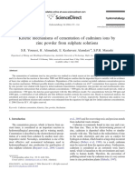 Kinetic Mechanisms of Cementation of Cadmium Ions by Zinc Powder