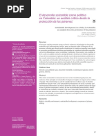 El Desarrollo Sostenible Como Política en Colombia