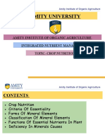 Crop Nutrition - Integrated Nutrient Management