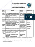 Planejamento de Lingua Inglesa 7 Ano 1 Bimestre de 2023 PDF