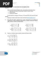 2 Lista de Álgebra Linear