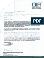 Letter Dated 12th Feb 22 Re Petroleum Storage Facilities & Supply of Refined Petroleum Product at Mangapwani Zanzibar